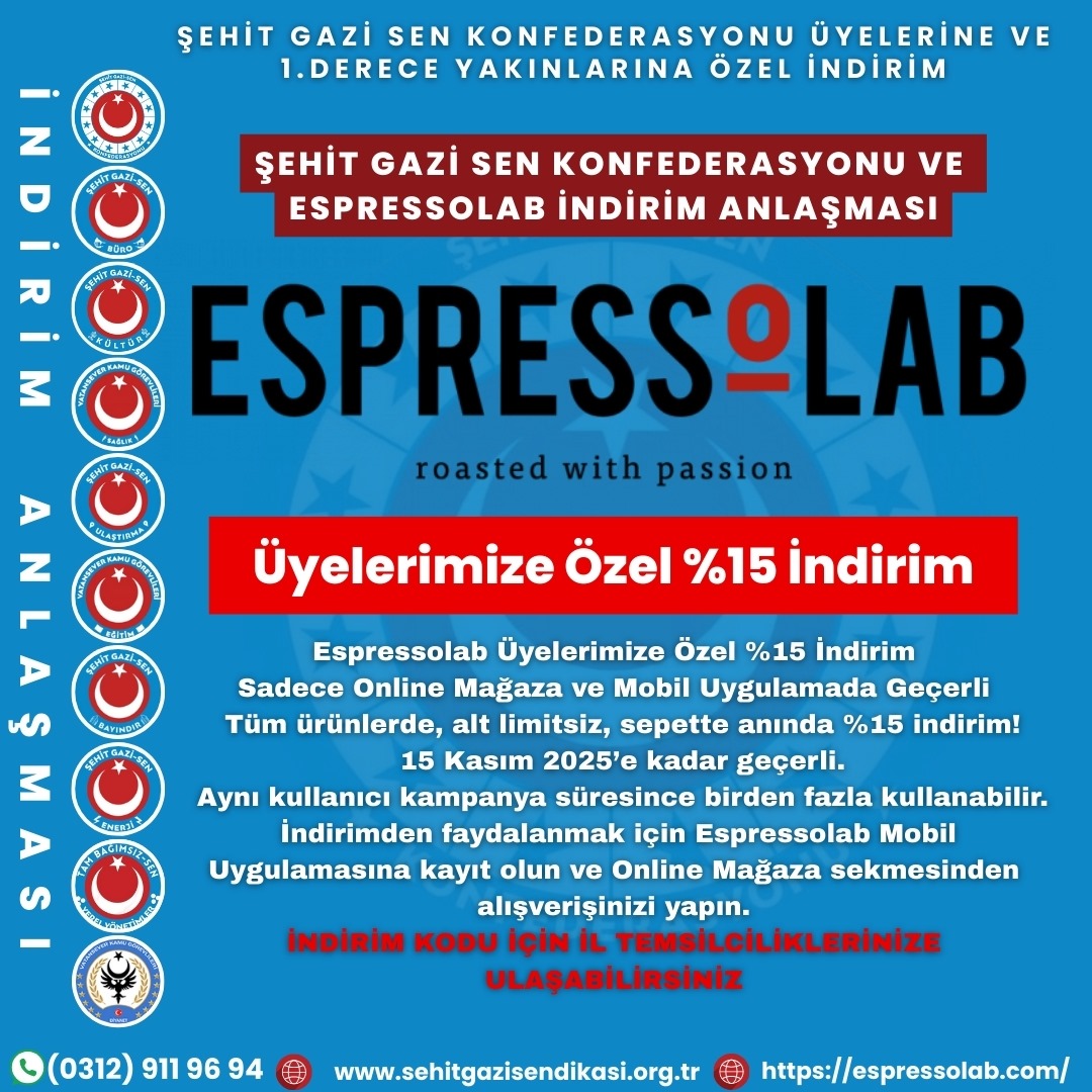 Espressolab Online Mağazada %15 İndirim