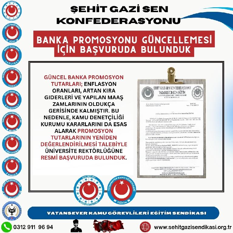 Üniversite Personeli İçin Banka Promosyon Güncellemesi Talebi