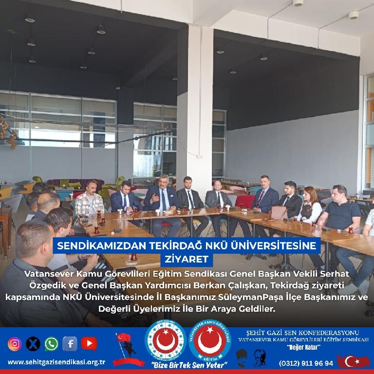 Vatansever Kamu Görevlileri Eğitim Sendikası'ndan NKÜ Ziyareti