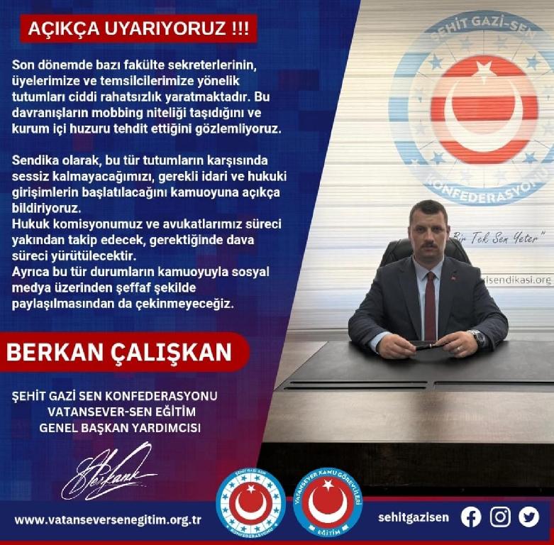 MOBBİNGE, BASKIYA, İFTİRAYA GEÇİT YOK!